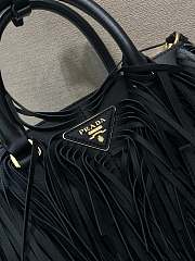 Kitlife Prada Galleria Tassel Bag Black Leather 1BA457 30x14x10.5cm - 3