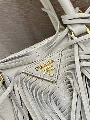 Kitlife Prada Galleria Tassel Bag White Leather 1BA457 30x14x10.5cm - 5
