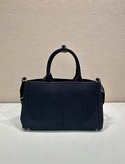 Kitlife Prada Jardinière Medium Cotton Canvas Handbag Black 1BG554 33x20x18cm - 3