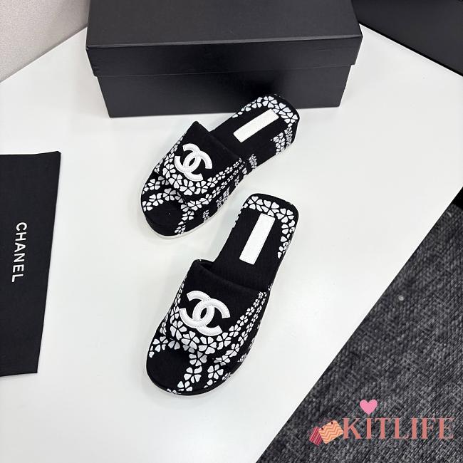 Kitlife Chanel 2025 Printed Slippers Black - 1