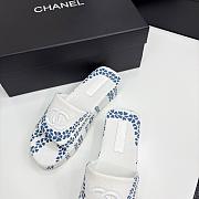 Kitlife Chanel 2025 Printed Slippers White & Blue - 4