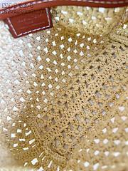 Kitlife Louis Vuitton Hills Pochette Bag Raffia Brown M14304 11x6.5x18.5cm - 6