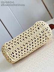 Kitlife Louis Vuitton Hills Pochette Bag Raffia Brown M14304 11x6.5x18.5cm - 5