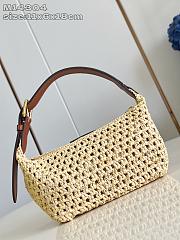 Kitlife Louis Vuitton Hills Pochette Bag Raffia Brown M14304 11x6.5x18.5cm - 2
