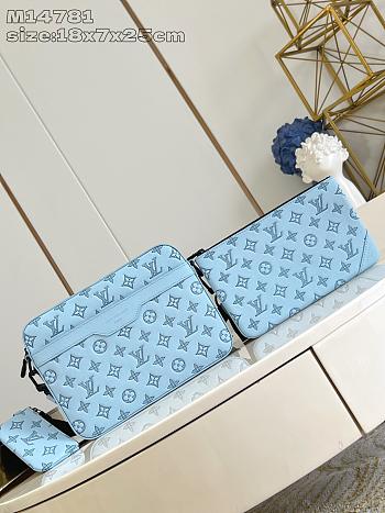 Kitlife Louis Vuitton Trio Messenger Bag Light Blue M14781 18.5x7x25cm