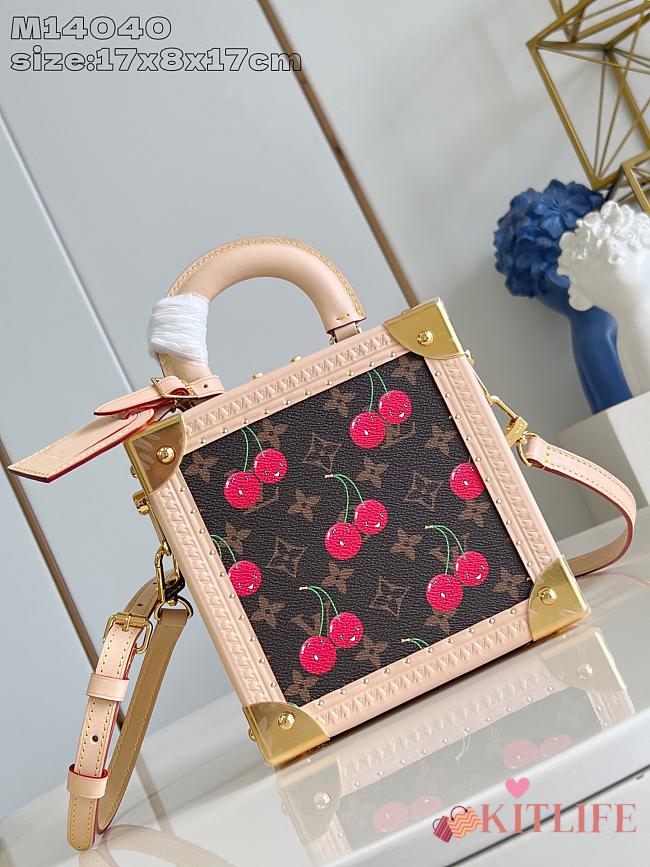 Kitlife Louis Vuitton x TM Mini Square Trunk Bag Cherry M14040 17x17x8cm - 1
