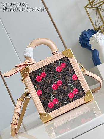 Kitlife Louis Vuitton x TM Mini Square Trunk Bag Cherry M14040 17x17x8cm