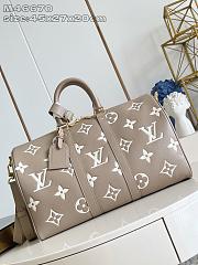 Kitlife Louis Vuitton Keepall Bandoulière 45 Bag Grey & Beige M46670 45x27x20cm - 1