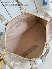Kitlife Louis Vuitton Keepall Bandoulière 45 Bag Grey & Beige M46670 45x27x20cm - 2