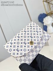 Kitlife Louis Vuitton Rosalie Coin Purse White & Blue M25745 11x8x2.5cm - 1