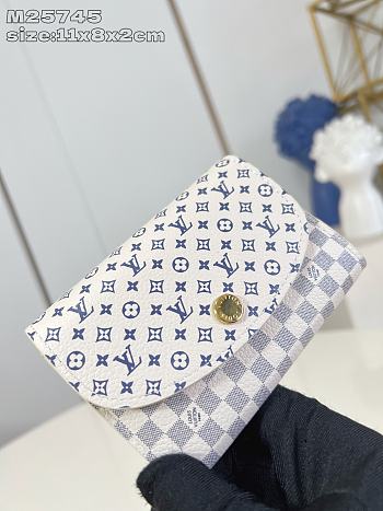 Kitlife Louis Vuitton Rosalie Coin Purse White & Blue M25745 11x8x2.5cm