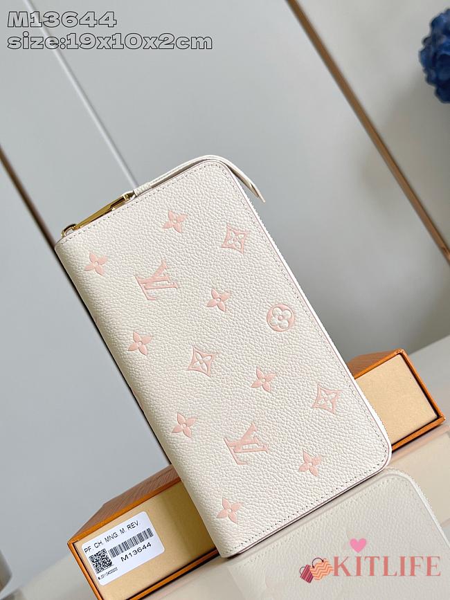 Kitlife Louis Vuitton Zippy Wallet White & Beige M13644 19.5x10.5x2.5cm - 1