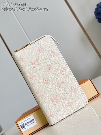 Kitlife Louis Vuitton Zippy Wallet White & Beige M13644 19.5x10.5x2.5cm