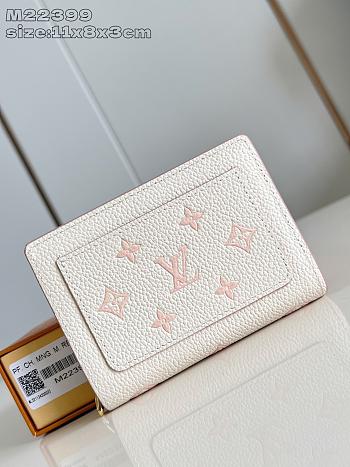 Kitlife Louis Vuitton Cléa Wallet White & Beige M14563 11x8.5x2cm