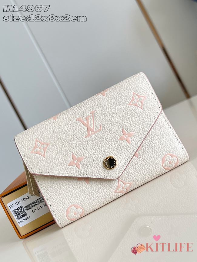 Kitlife Louis Vuitton Victorine Wallet White & Beige M14967 12x9.5x2.5cm - 1
