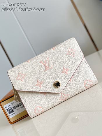 Kitlife Louis Vuitton Victorine Wallet White & Beige M14967 12x9.5x2.5cm