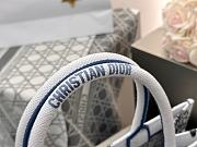 Kitlife Dior Palms Jouy Embroidery Medium White, Blue & Black Book Tote 36x27.5x16.5cm - 5