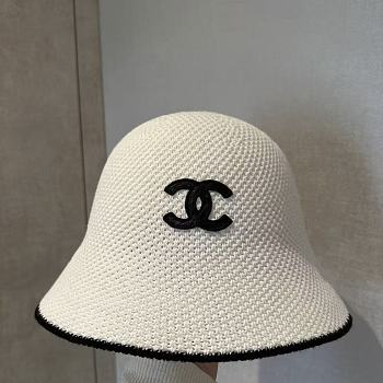 Kitlife Chanel 25P Bucket Hat White Black Logo