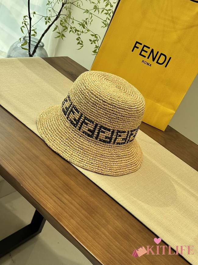 Kitlife Fendi Straw Hat Beige - 1