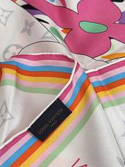 Kitlife Louis Vuitton x TM Superflat Square Scarf Panda White 90x90cm - 4