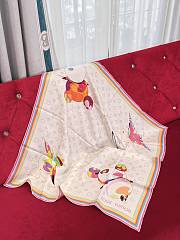 Kitlife Louis Vuitton x TM Superflat Square Scarf Panda White 90x90cm - 3