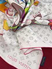  Kitlife Louis Vuitton x TM Monogram Superflat Flower White 90x90cm - 3