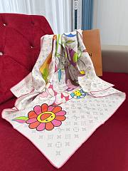  Kitlife Louis Vuitton x TM Monogram Superflat Flower White 90x90cm - 2