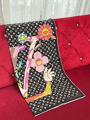 Kitlife Louis Vuitton x TM Monogram Superflat Flower Black 90x90cm - 6