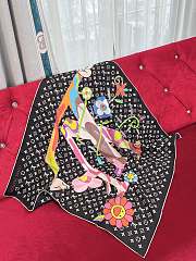 Kitlife Louis Vuitton x TM Monogram Superflat Flower Black 90x90cm - 2
