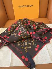 Kitlife Louis Vuitton Cherry Brown Scarf 90x90cm - 6