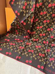Kitlife Louis Vuitton Cherry Brown Scarf 90x90cm - 4