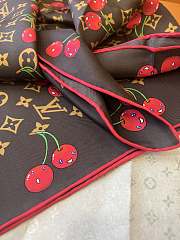 Kitlife Louis Vuitton Cherry Brown Scarf 90x90cm - 3