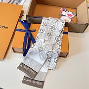 Kitlife Louis Vuitton Envy Silk Scarf Off-White 8x120cm - 1