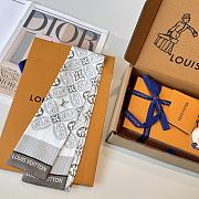 Kitlife Louis Vuitton Envy Silk Scarf Off-White 8x120cm - 2