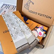 Kitlife Louis Vuitton Envy Silk Scarf Off-White 8x120cm - 6