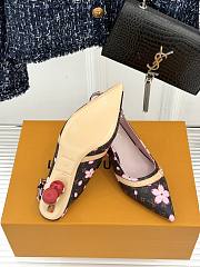 Kitlife Louis Vuitton x TM Flower Slingback Brown With Cherry Heel  - 6