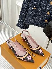 Kitlife Louis Vuitton x TM Flower Slingback Brown With Cherry Heel  - 4