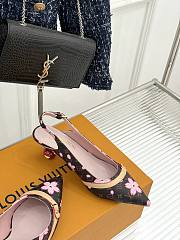 Kitlife Louis Vuitton x TM Flower Slingback Brown With Cherry Heel  - 3