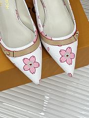 Kitlife Louis Vuitton x TM Flower Slingback White With Cherry Heel  - 2
