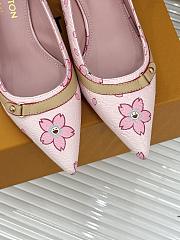 Kitlife Louis Vuitton x TM Flower Slingback Pink With Cherry Heel  - 5