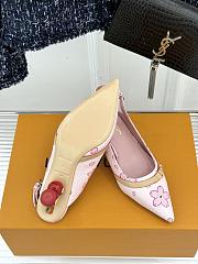 Kitlife Louis Vuitton x TM Flower Slingback Pink With Cherry Heel  - 4