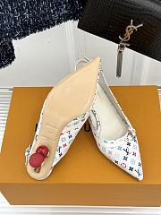 Kitlife Louis Vuitton x TM Slingback White Multicolor With Cherry Heel - 5