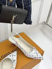 Kitlife Louis Vuitton x TM Slingback White Multicolor With Cherry Heel - 2