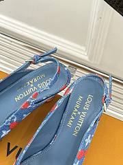 Kitlife Louis Vuitton x TM Cherry Blue Denim Slingback With Cherry Heel - 4