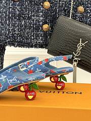 Kitlife Louis Vuitton x TM Cherry Blue Denim Slingback With Cherry Heel - 2