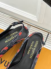 Kitlife Louis Vuitton x TM Cherry Black Denim Slingback With Cherry Heel - 6