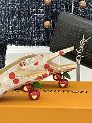 Kitlife Louis Vuitton x TM Cherry Beige Denim Slingback With Cherry Heel - 5