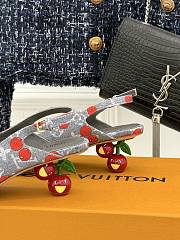 Kitlife Louis Vuitton x TM Cherry Grey Denim Slingback With Cherry Heel - 6