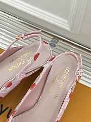Kitlife Louis Vuitton x TM Cherry Pink Denim Slingback With Cherry Heel - 3