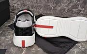 Kitlife Prada America's Cup Black Patent Leather and Grey Technical Fabric Sneakers - 5
